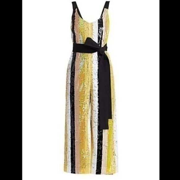 Nwt STAUD puli jumpsuit sequin striped multicolor - Picture 3 of 16